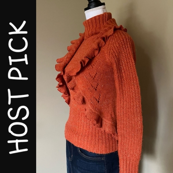 Joyx Sweaters - Wool Mohair Ruffle Cardigan & Matching Sleeveless Turtleneck Sweater from Italy